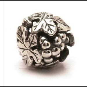 Trollbead Vineyard Grapes Sterling Charm Bead